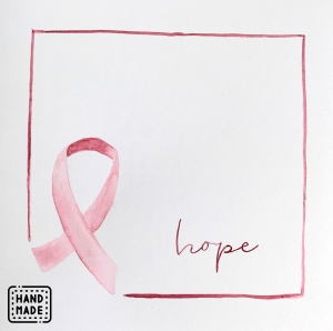 handgemachte Karte «Pink Ribbon» - Limited Edition inkl. 20 % SPENDE
